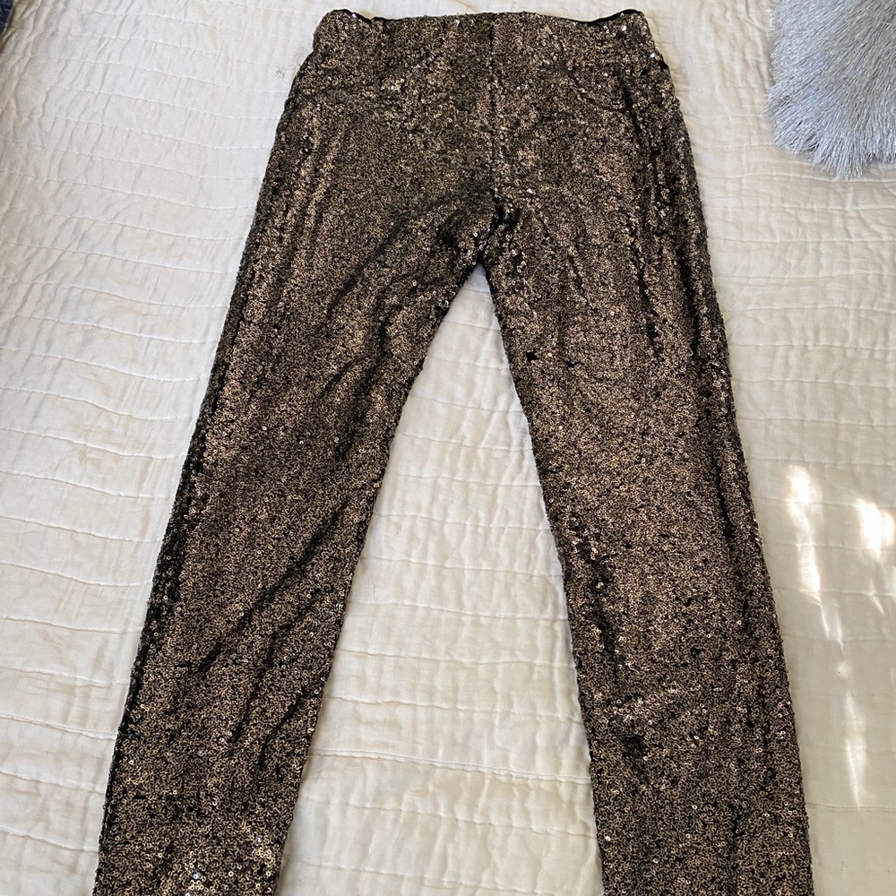 Gold sequin pants
